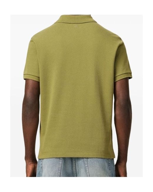 AMI Green Ami Ami De Coeur Short Sleeved Polo Shirt for men