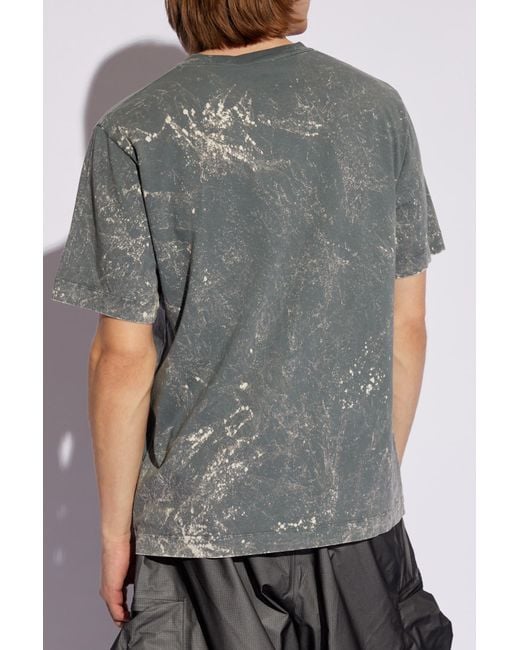 Etudes Studio Gray Star-Print Cotton T-Shirt for men