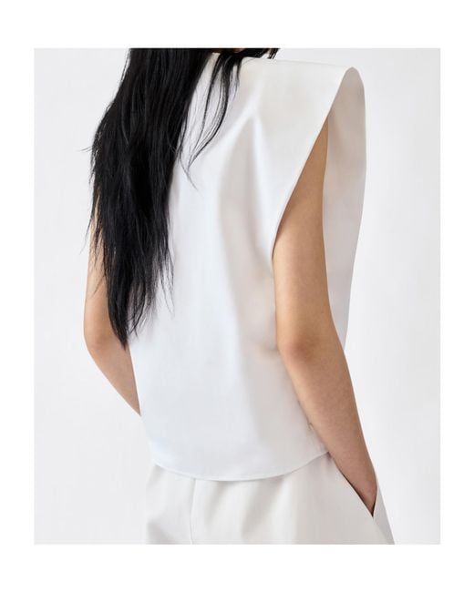 Jacquemus White Pleated Top