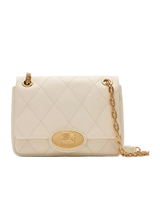 Burberry Natural Small Strand Quilted Crossbody Bag