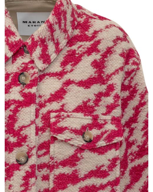 Isabel Marant Red Long-Sleeved Casual Jacket
