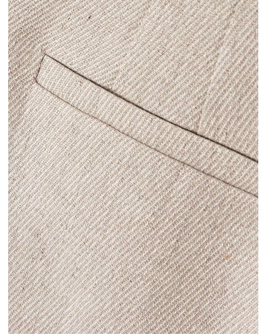 Brunello Cucinelli Natural Belt-Loop Skirt