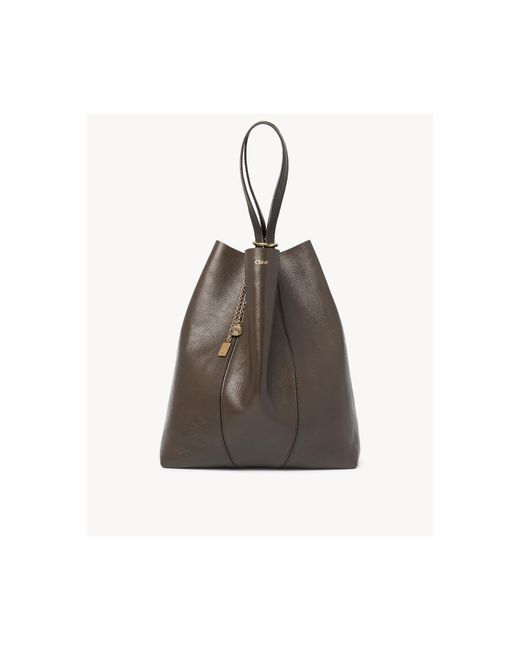 Chloé Brown Chlo Large Spin Tote Bag