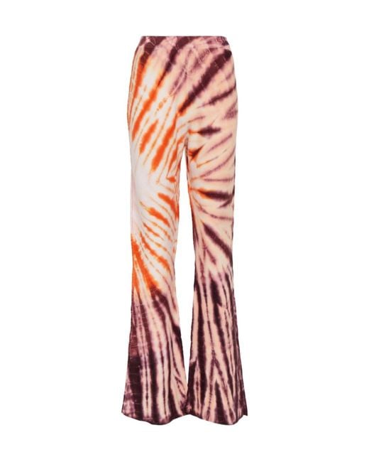 Gabriela Hearst Red Tie-Dye Casual Pants