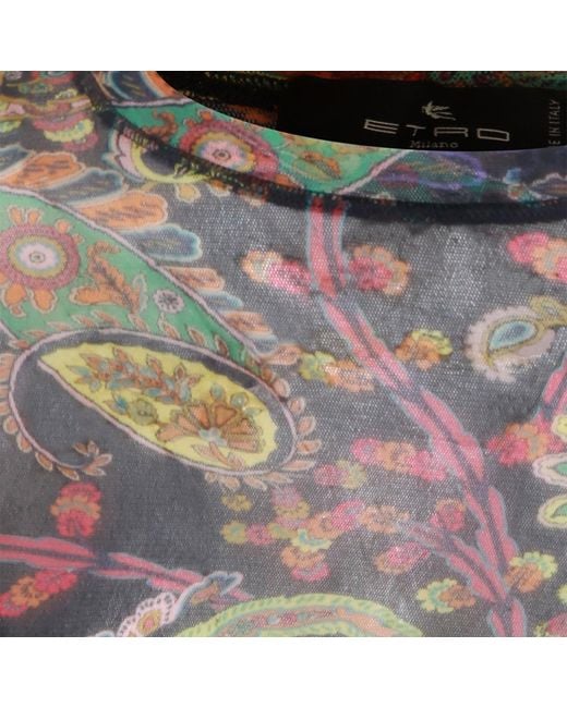 Etro Brown Paisley Printed Top