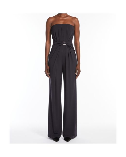 Max Mara Black Pianoforte Fiero Strapless Jumpsuit