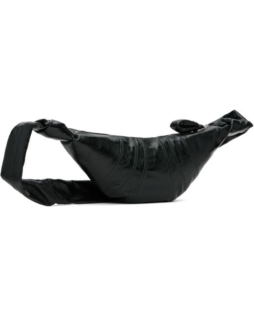 Lemaire Black Small Croissant Zipped Shoulder Bag for men
