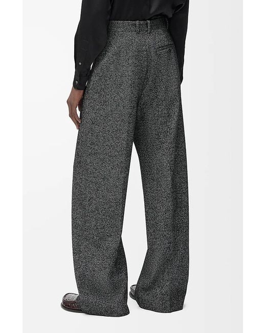Loewe Gray Wide-Leg Twill Trousers for men