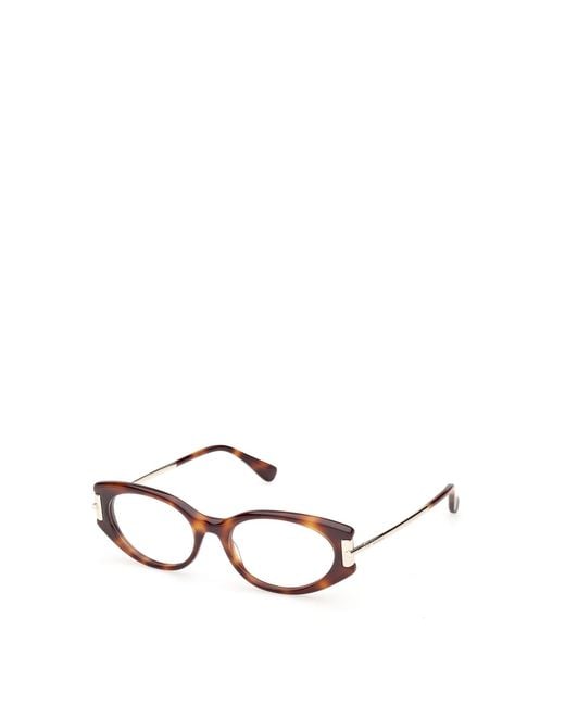 Max Mara White Full-Rimmed Plano Lenses