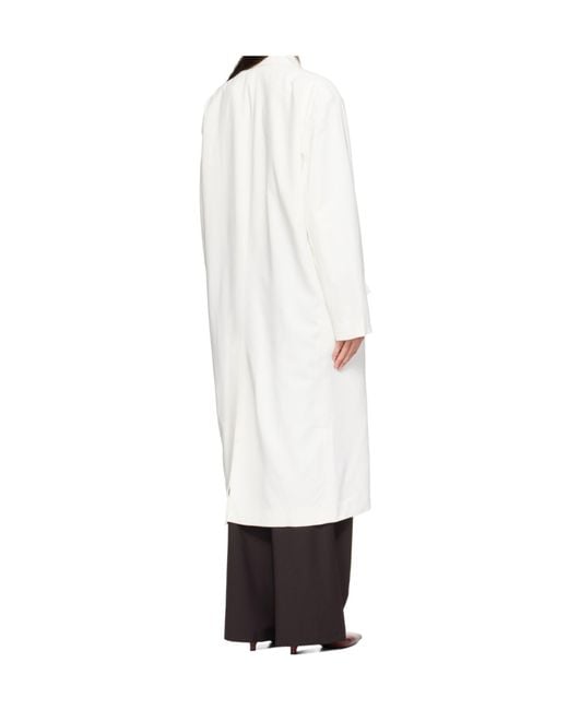 Frankie Shop White Tribeca Long Coat