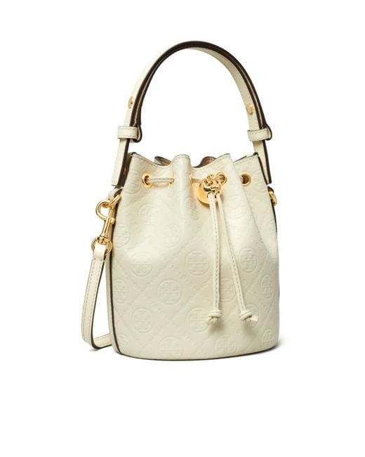 Tory Burch White Top Handle Shoulder Bag