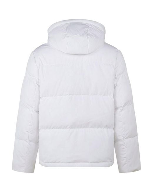ARMANI EXCHANGE White Hooded Down Jacket for men