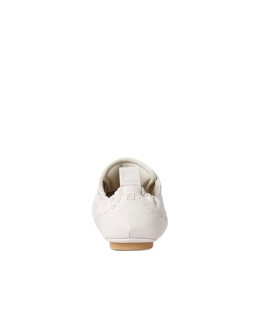 Fendi White Fit Low-Top Sneakers for men