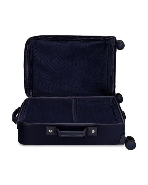 Longchamp Blue Wheeled Leather-Trimmed Troley for men