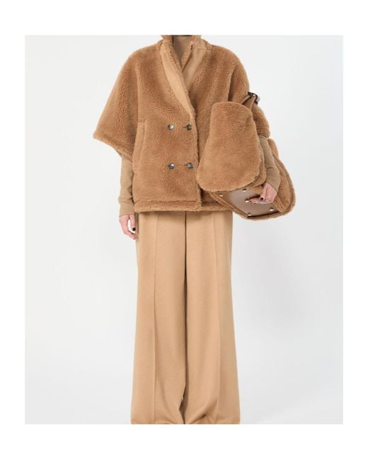 Max Mara Natural Reversible Teddy Bear Cape