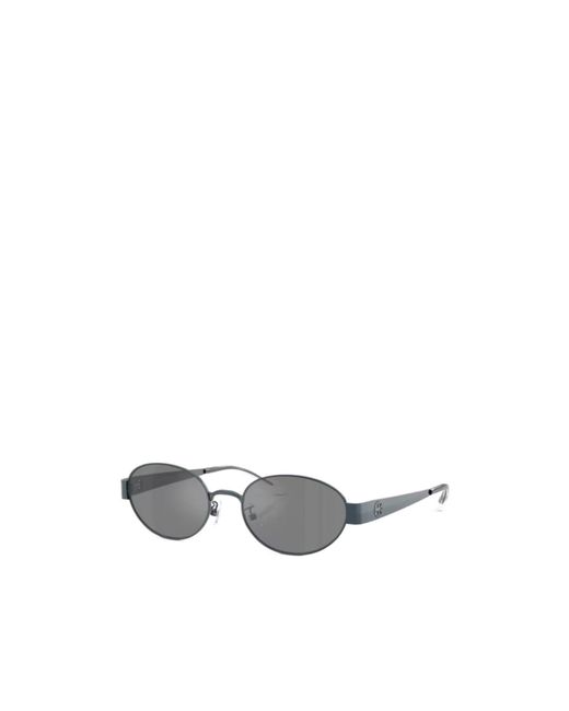 Tory Burch White Oval-Frame Sunglasses