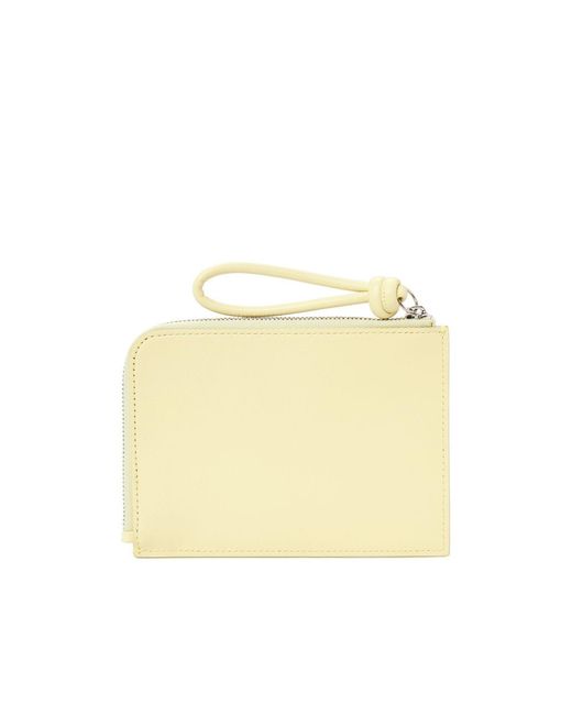 Jil Sander Natural Zipper Card Holder