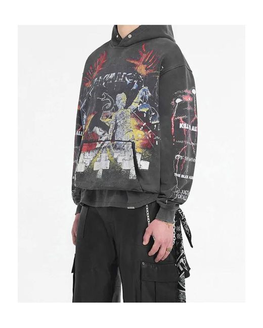 Represent Gray X Metallica Master Of Puppets Distressed Hoodie for men