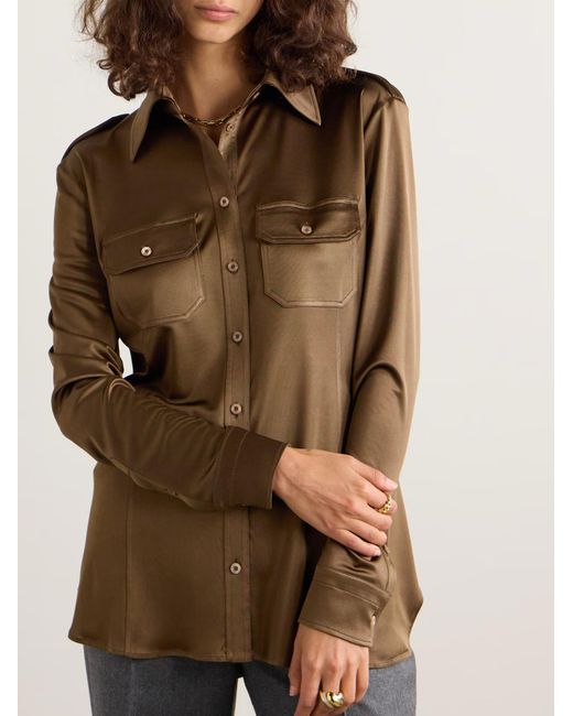 Tom Ford Brown Shimmey Shirt
