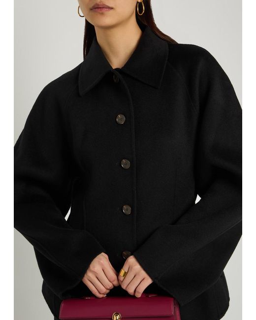 Rohe Black Sculpted Wool Jacket