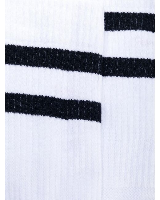Off-White c/o Virgil Abloh White Striped Logo Socks for men