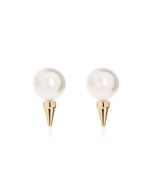 AllSaints White Spike And Hoop Earrings Set
