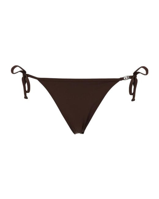 DIESEL Black Tie-Side Bikini Bottoms