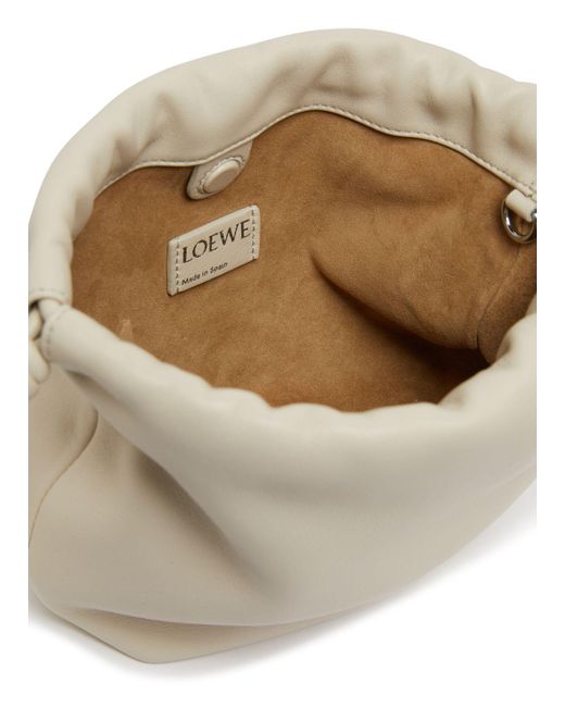 Loewe White Flamenco Drawstring Shoulder Bag