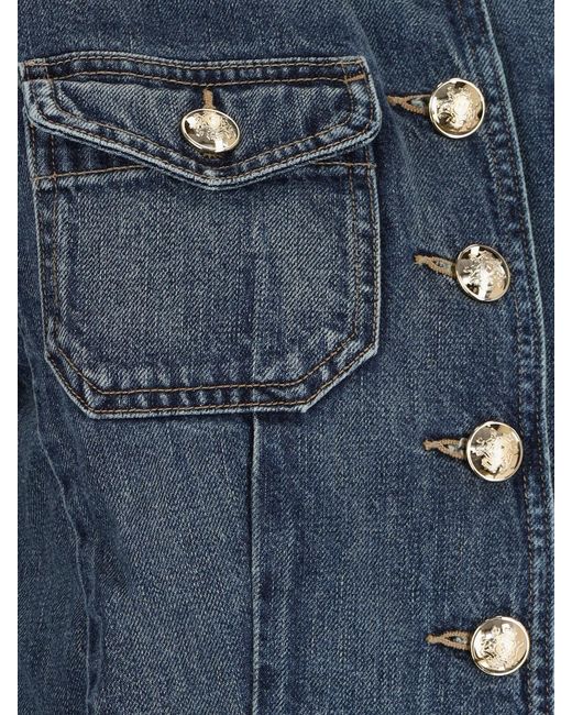 Nili Lotan Blue Button Long Sleeve Denim Jacket