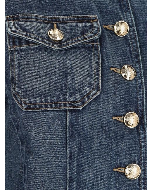 Nili Lotan Blue Button Long Sleeve Denim Jacket