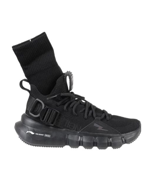 Neil Barrett Black Strap-Up Casual Sneakers for men