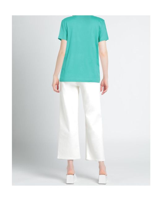 Max Mara Blue Logo Crew Neck T-Shirt