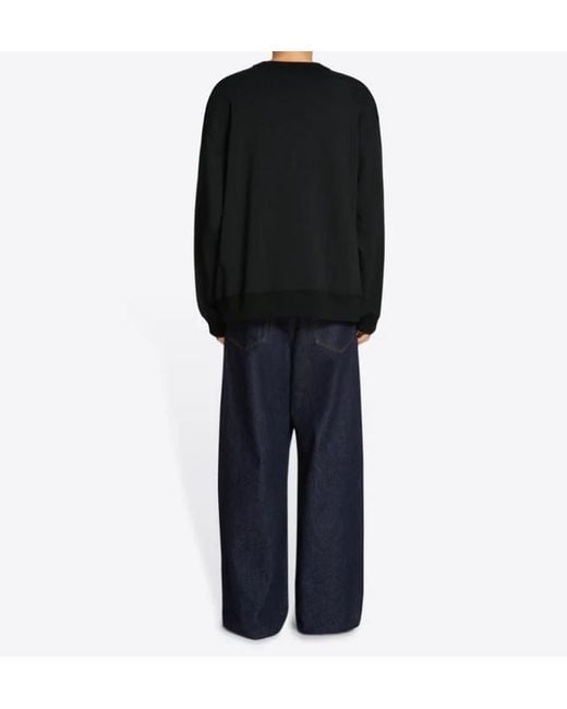 Dries Van Noten Black Oversized Sweatshirt for men