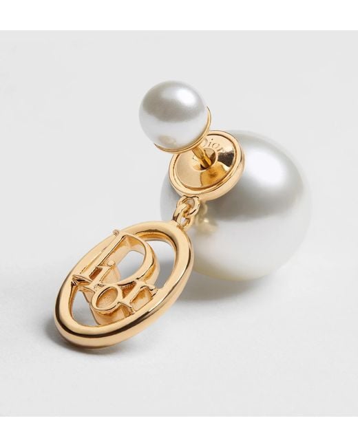 Dior Metallic Bijoux Logo Drop Earrings