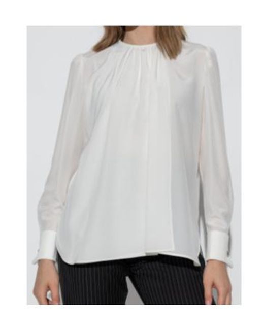 Max Mara White Silk Blouse