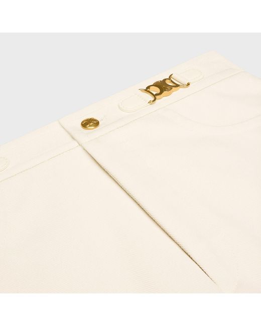 Céline White Triomphe Pants