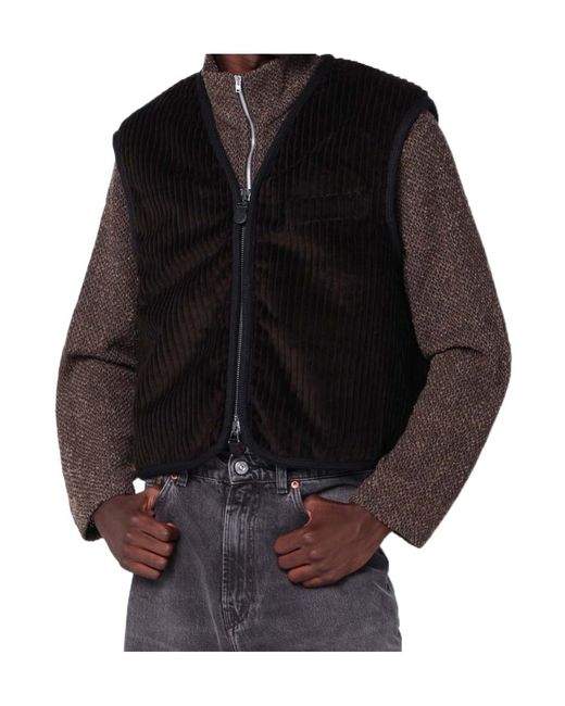 Our Legacy Black Zip-Up Waistcoat for men
