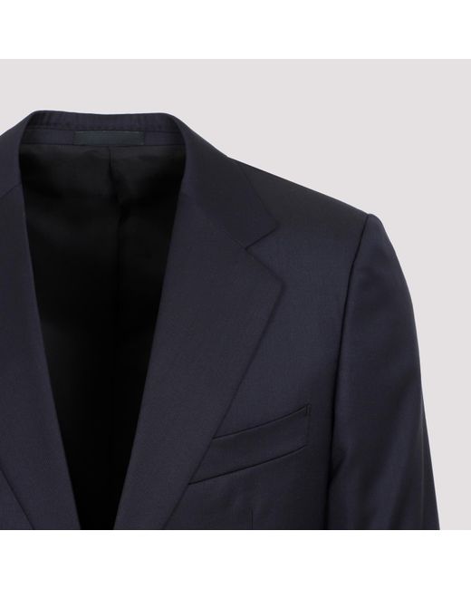 Lanvin Blue Single Breasted Tailored Blazer for men