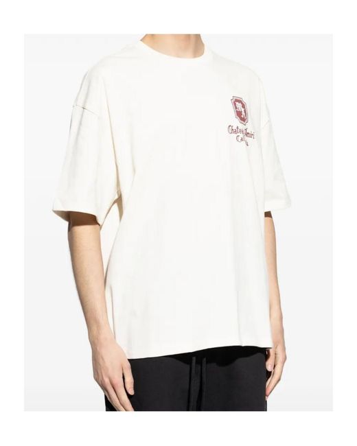 Amiri White Logo-Printed Crewneck T-Shirt for men