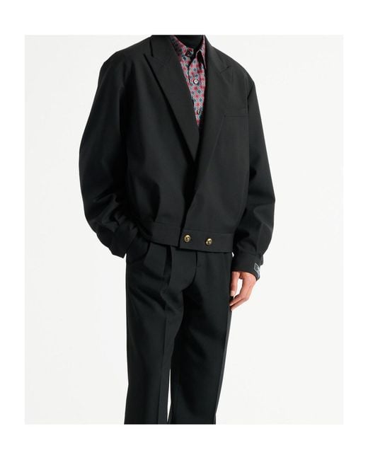 Balmain Black Wool 2-Button Jacket for men