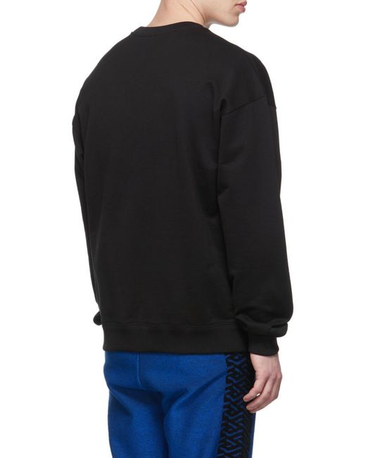 Versace Black Medusa Head Motif Crewneck Sweatshirt for men