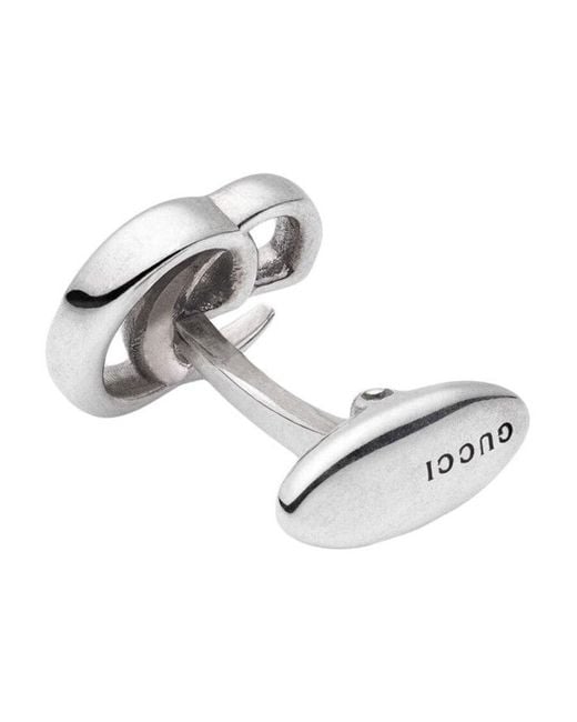 Gucci White Gg Marmont Cufflinks for men