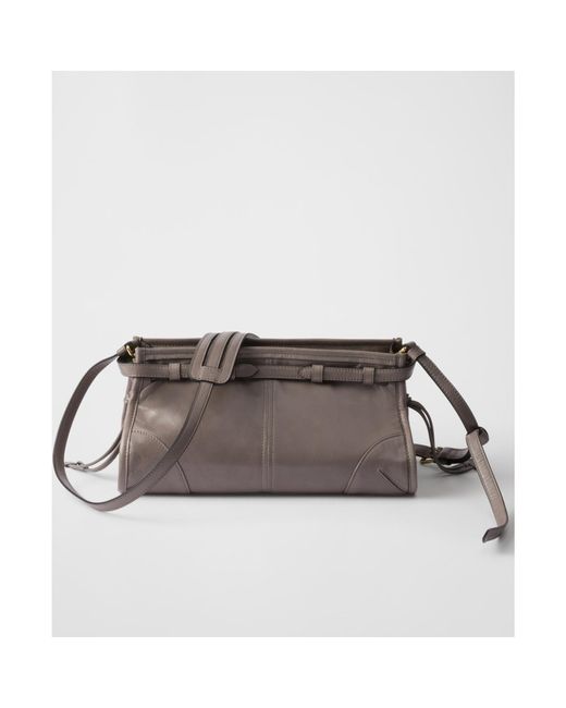 Prada Brown Small Leather Shoulder Bag