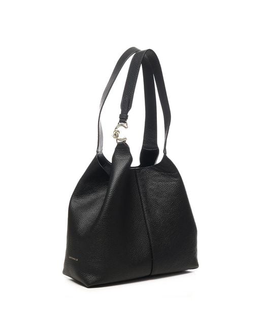 Coccinelle Black C-Easy Logo Plaque Shoulder Bag