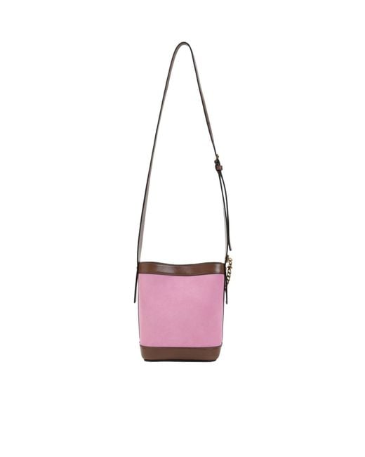 Versace Pink Adjustable Bucket Shoulder Bag