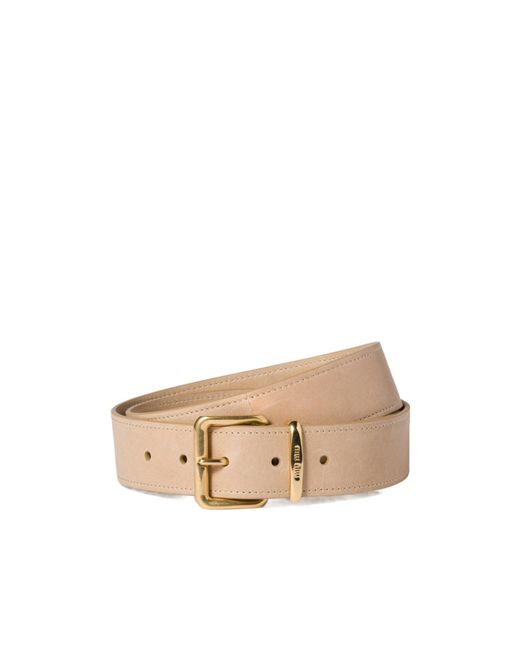 Miu Miu Natural Nappa Leather Belt