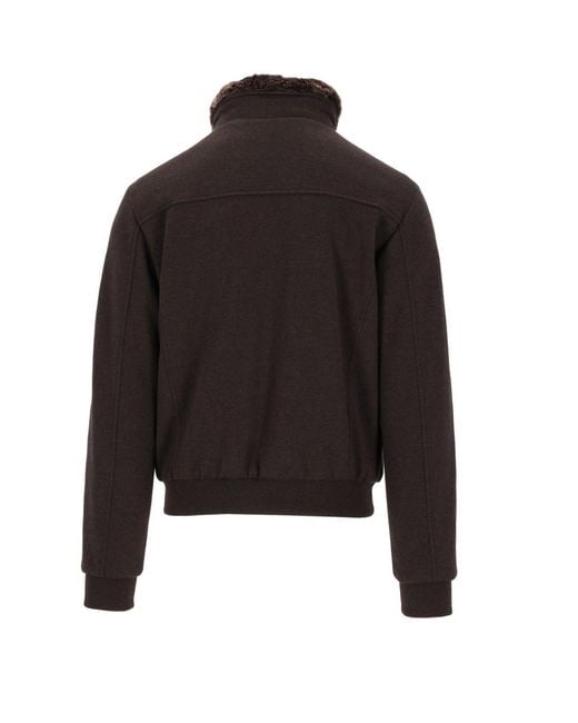 Moorer Black High-Collar Jacket for men
