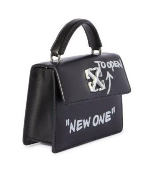 Off-White c/o Virgil Abloh Black Jitney Baby Quote Handbag