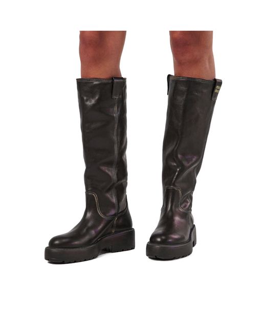 Miu Miu Black Suede Knee-High Boots