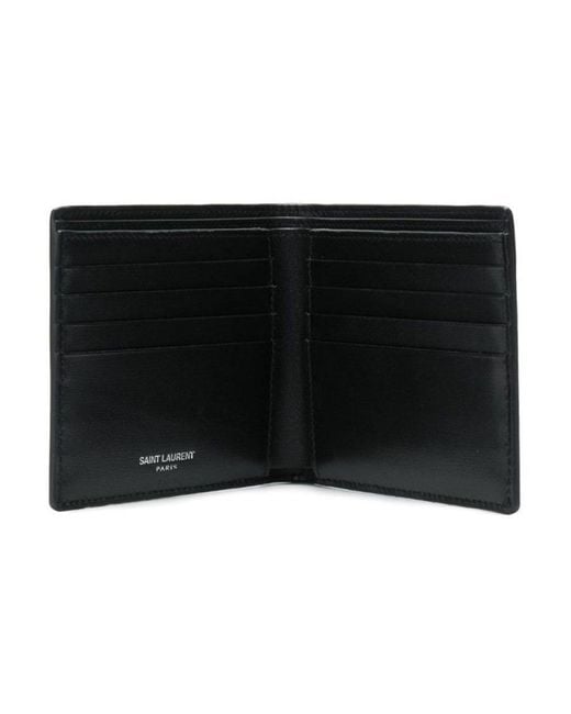Saint Laurent Black Cassandre East/West Wallet for men